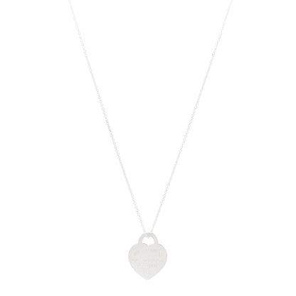 Tiffany Sterling Silver Small Return to Tiffany Heart Pendant Necklace 1 of 7