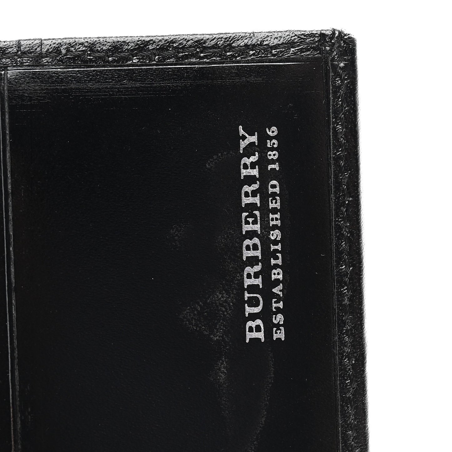 London Check Bi-Fold Mens Wallet Charcoal Black