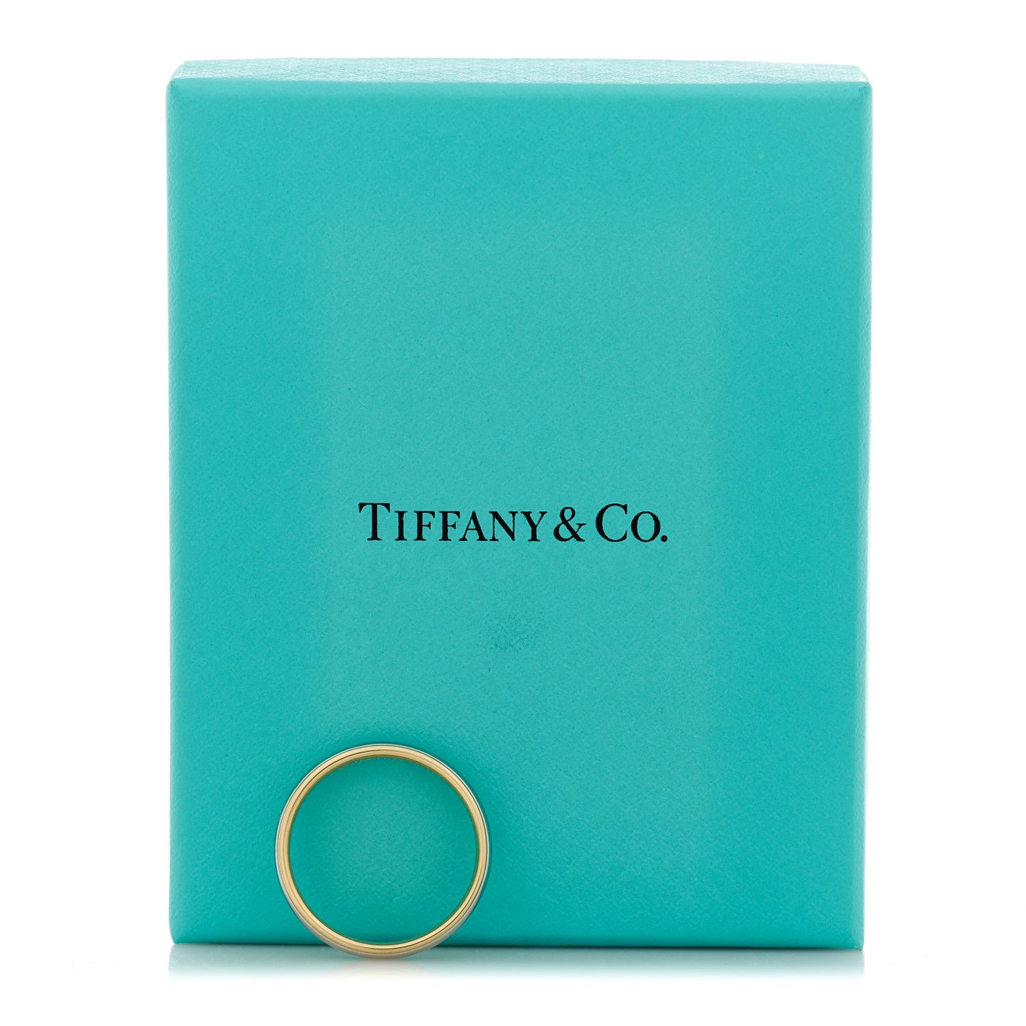Platinum 18K Yellow Gold Lucida 4mm Band Ring 63 10.5