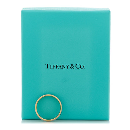 Tiffany Platinum 18K Yellow Gold Lucida 4mm Band Ring 63 10.5 6 of 6