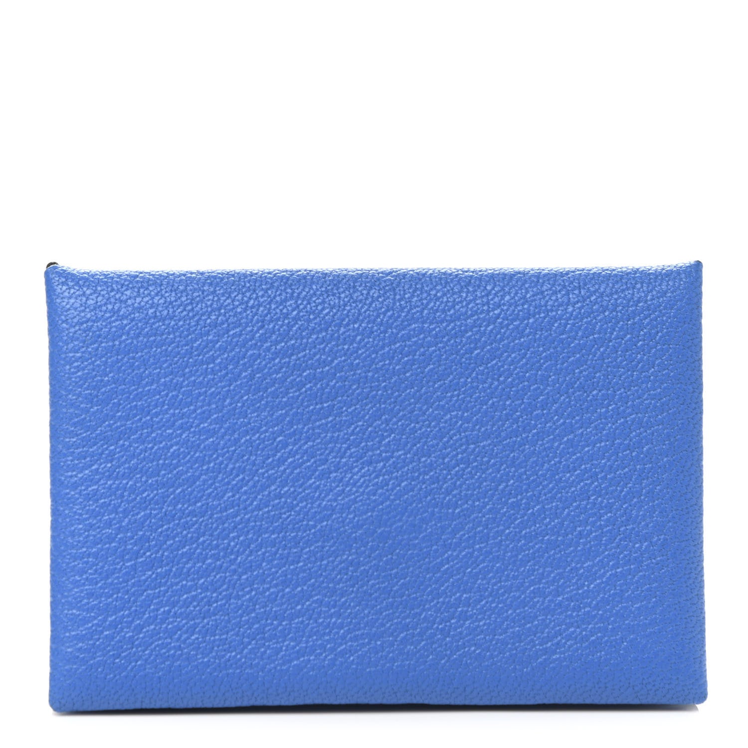 Hermes Chevre Chandra Calvi Card Case Bleu Zanzibar 1 of 7