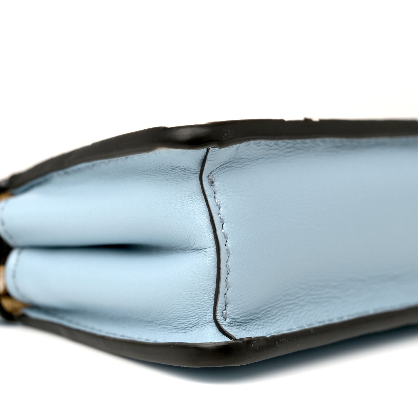 Nappa Rainbow Inlay Nano Peekaboo Maxi Handle Satchel Azzurro Baby Multicolor