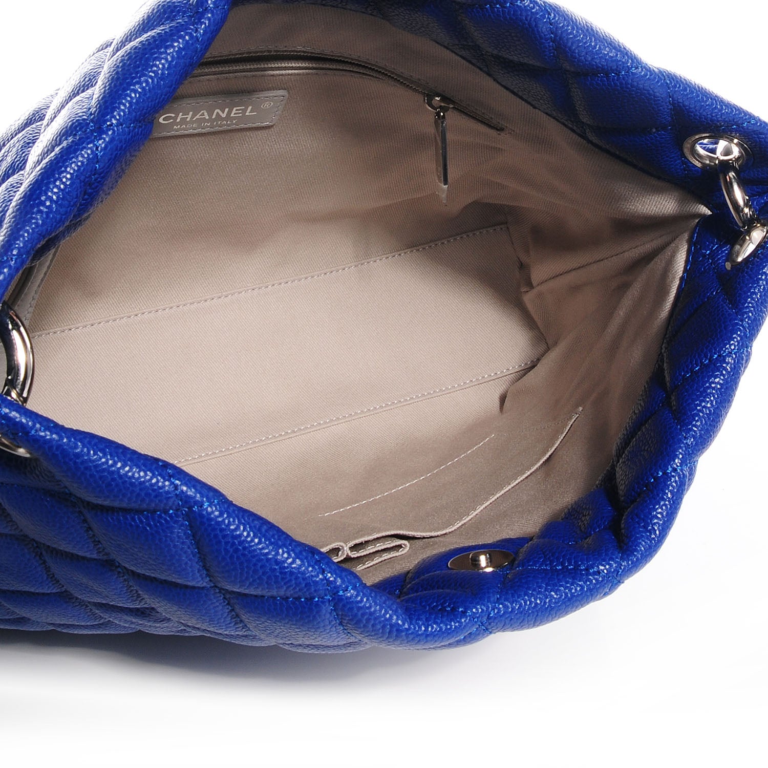 Chanel Caviar Easy Zip Tote Cobalt Blue 5 of 7