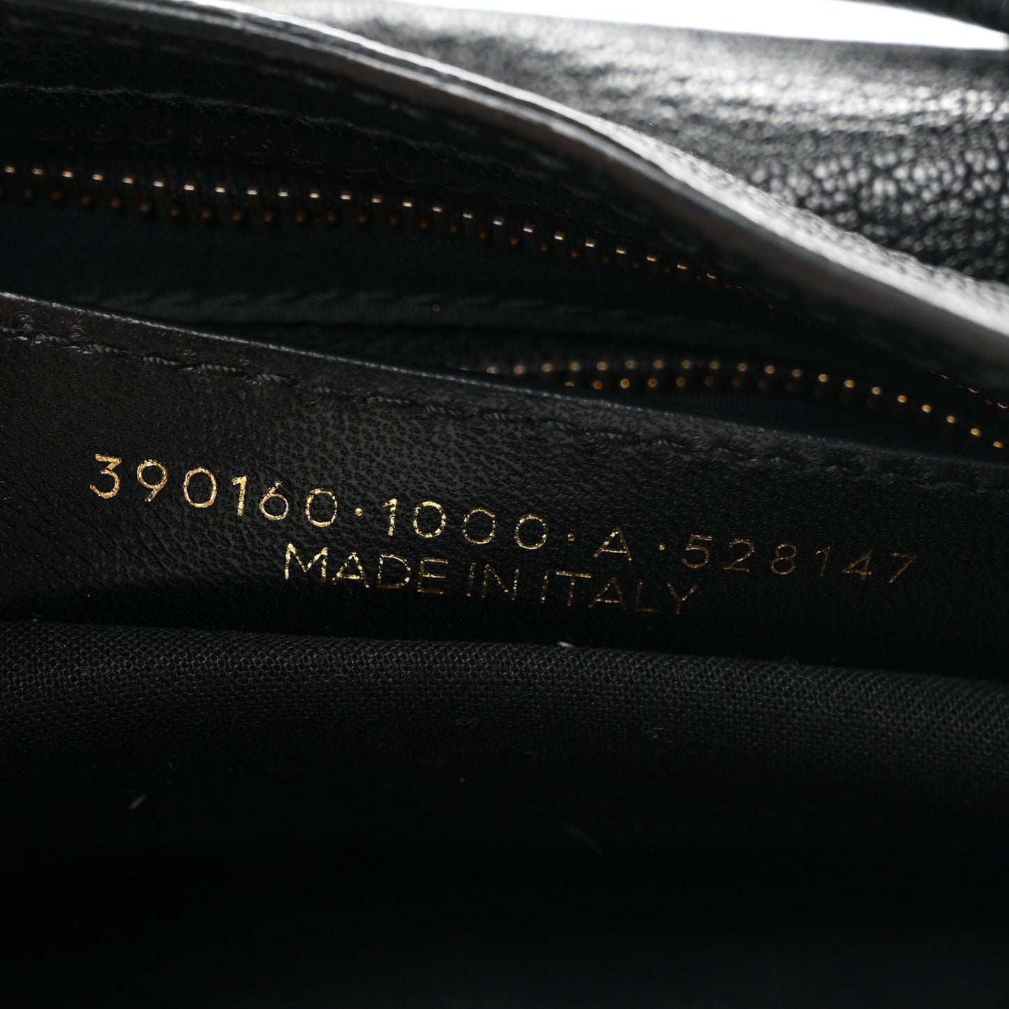 Chevre Gold Metallic Edge Hardware Mini City Black
