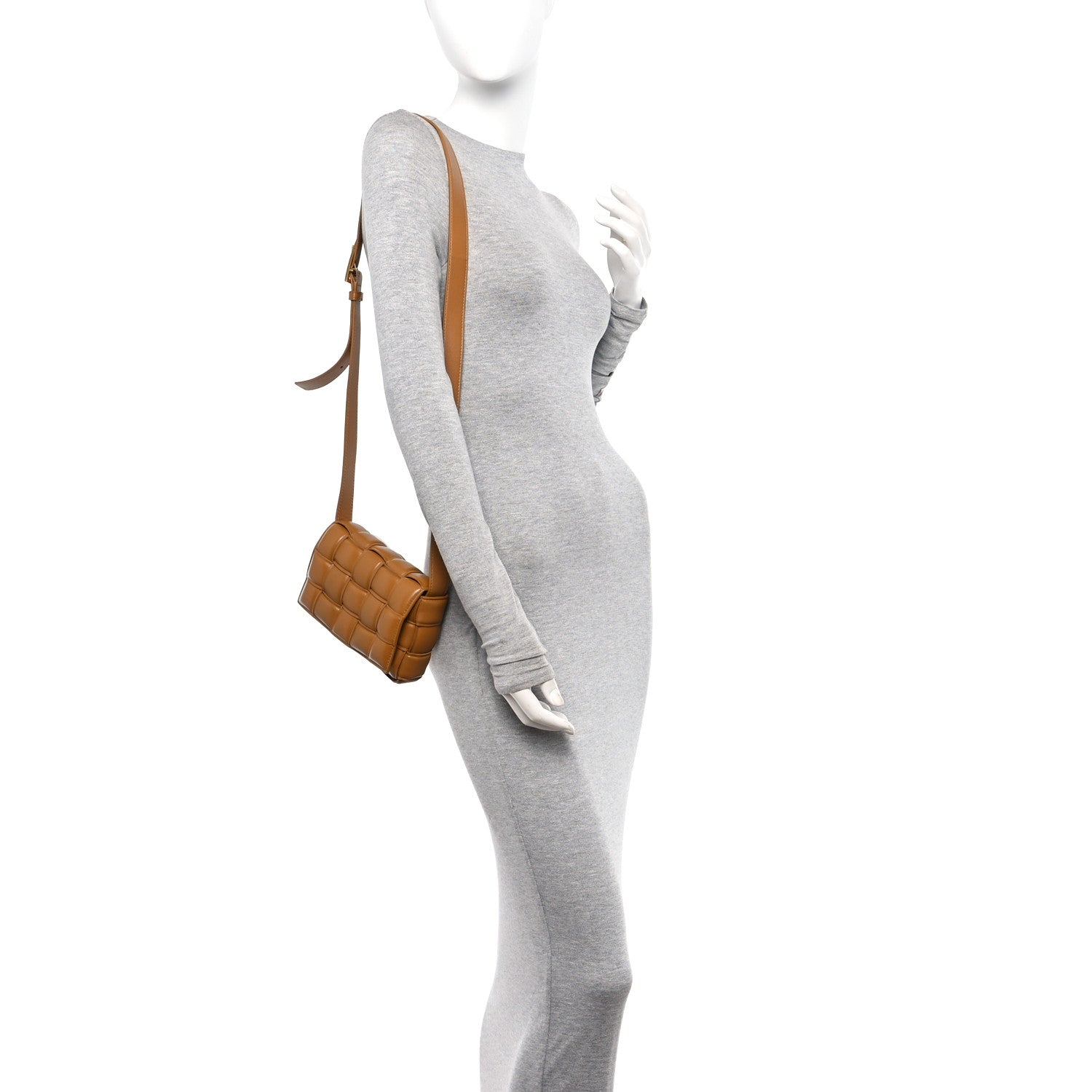 Bottega Veneta Nappa Maxi Intreccio Small Padded Cassette Crossbody Bag Camel 2 of 11