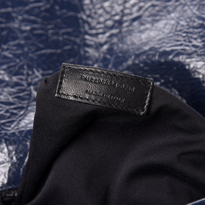 Saint Laurent Crinkled Calfskin Matelasse Monogram Medium Niki Chain Satchel Deep Marine 10 of 11