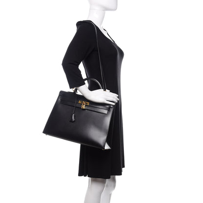 Hermes Box Kelly Sellier 35 Black 2 of 42
