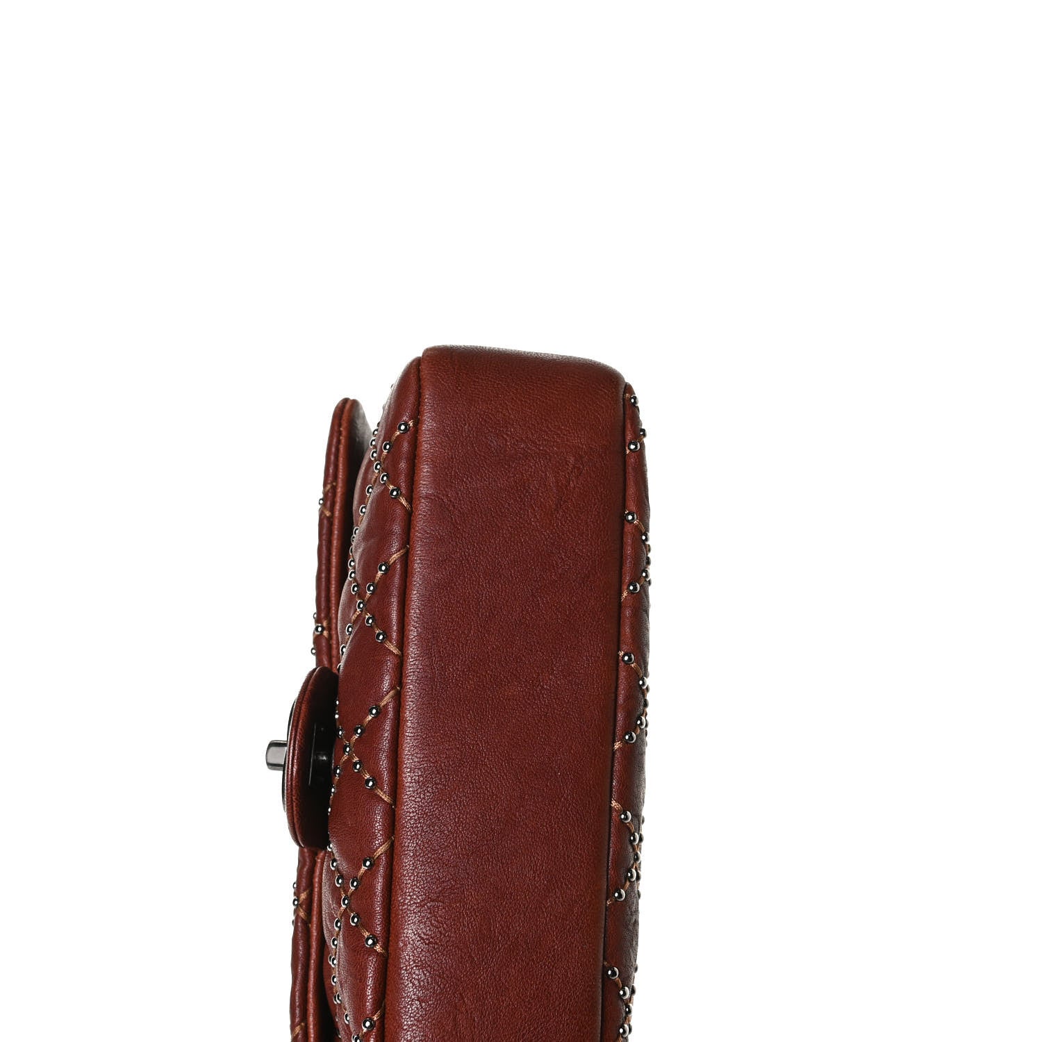 Chanel Studded Calfskin Lambskin Paris Dallas Flap Brown 12 of 15