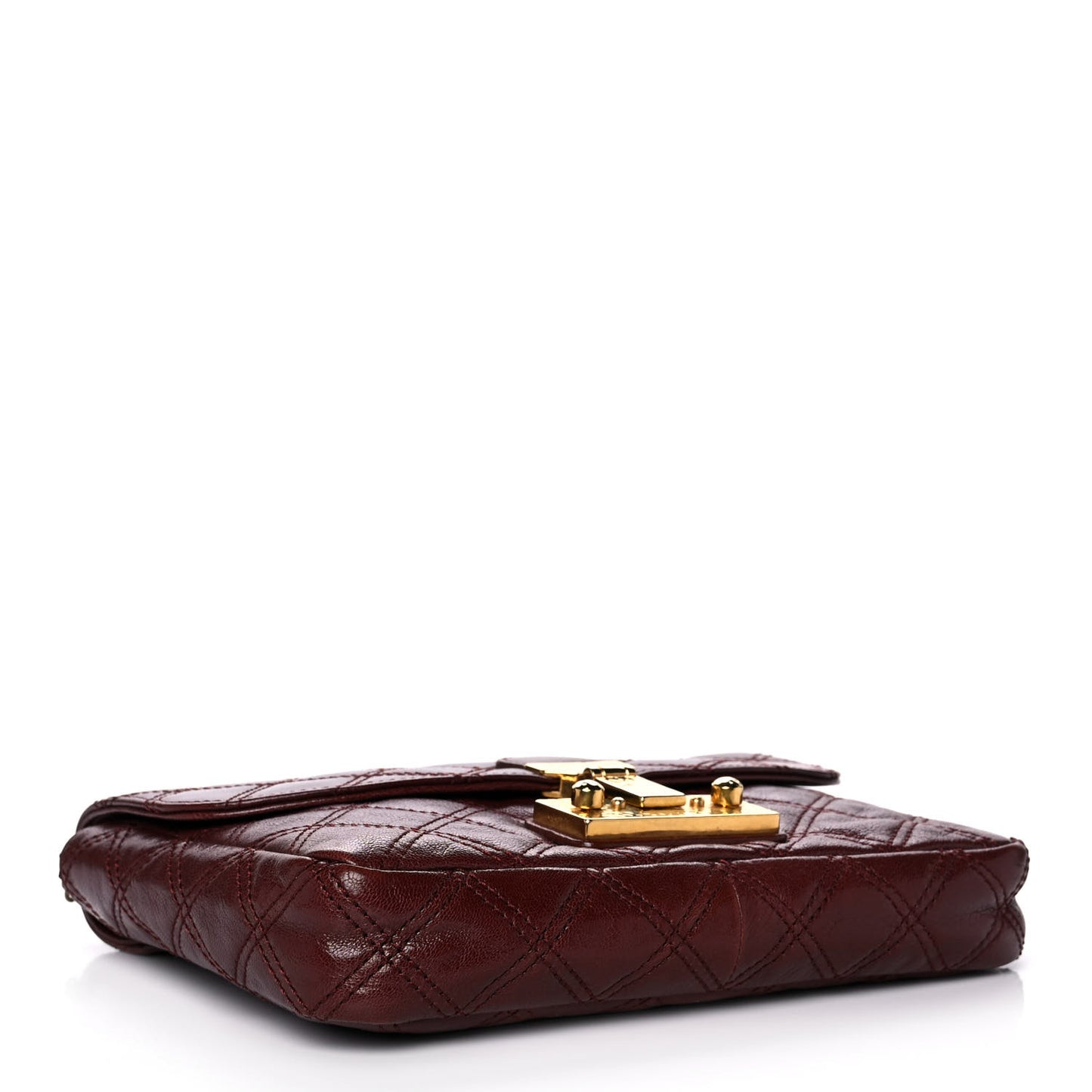 Lacquered Lambskin Baroque The Medium Single Flap Bordeaux