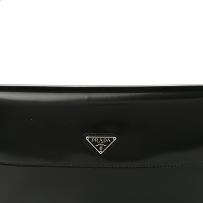 Prada Brushed Calfskin Cleo Flap Shoulder Bag Black 8 of 14