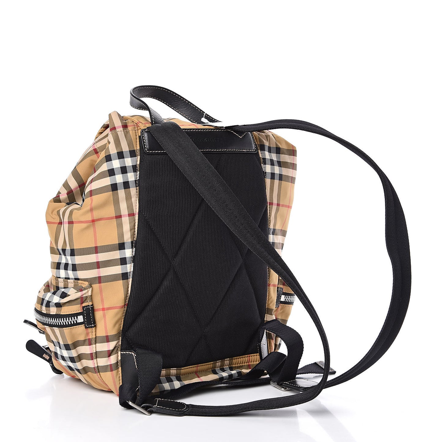 Nylon Vintage Check Medium Rucksack Backpack Antique Yellow
