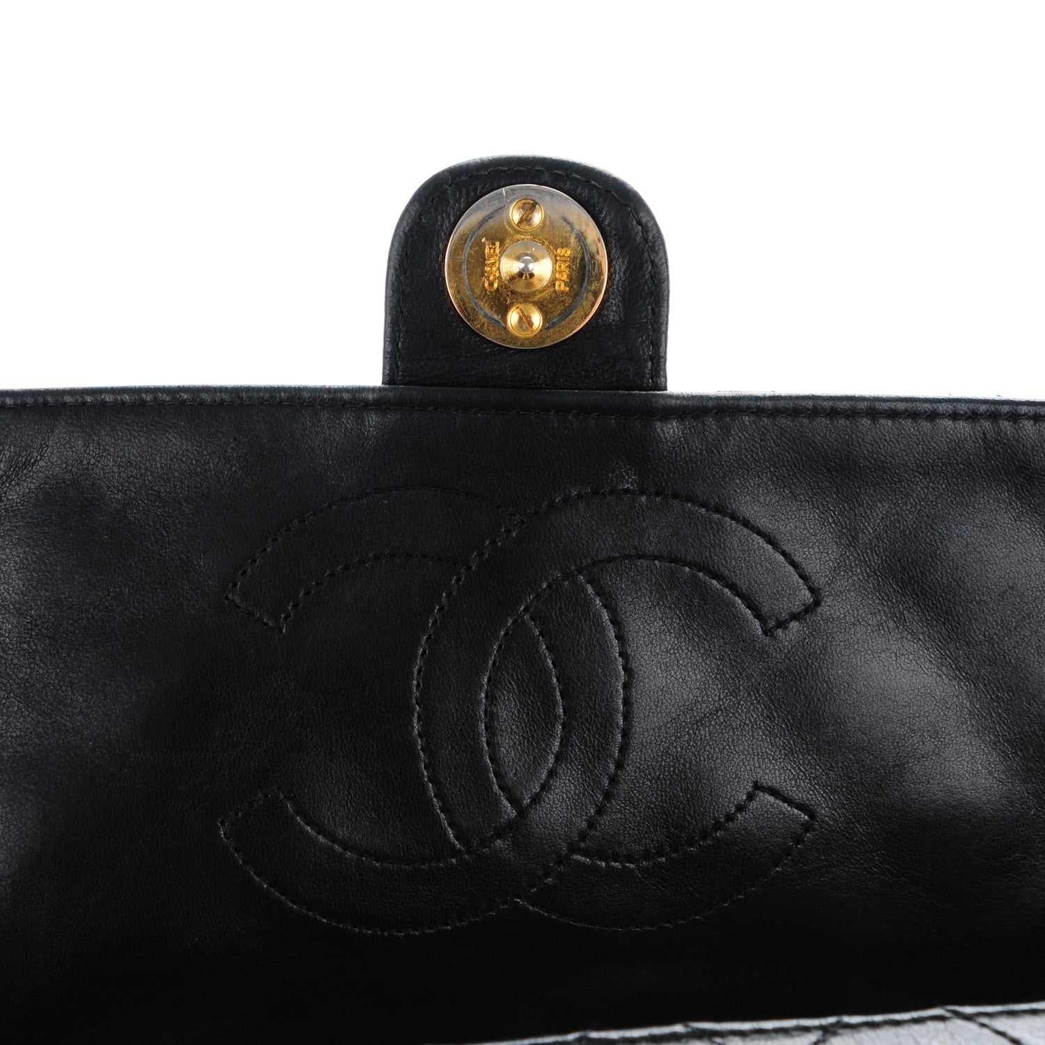 Chanel Lambskin Quilted Medium Single Flap Black 6 of 9