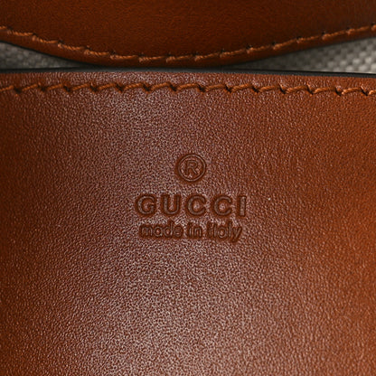 Gucci New Canvas Charisma Calfskin Crystal GG Monogram Mini Jackie 1961 Hobo Camel Ebony 6 of 8
