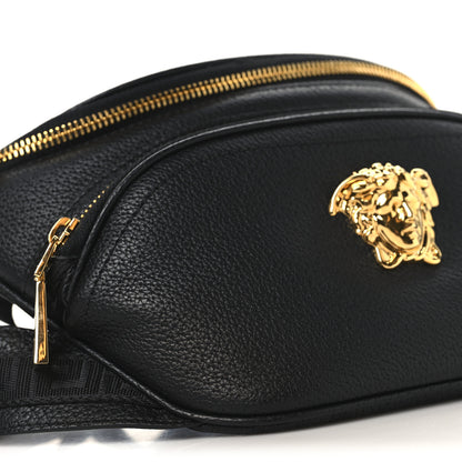 Versace Calfskin Double Zip Medusa Belt Bag Black 8 of 9