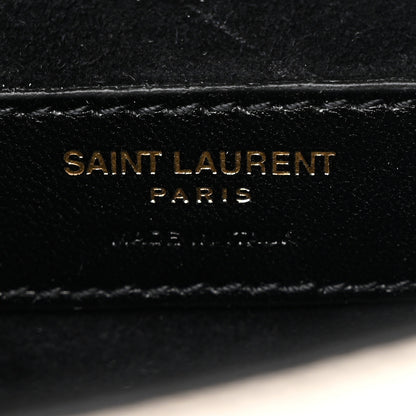 Saint Laurent Metallic Textured Calfskin Classic Monogram Cassandre Clutch Pale Gold 6 of 8