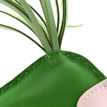 Hermes Milo Lambskin Grigri Rodeo Horse Bag Charm MM Vert Yucca Vert Criquet Mauve Pale 4 of 4