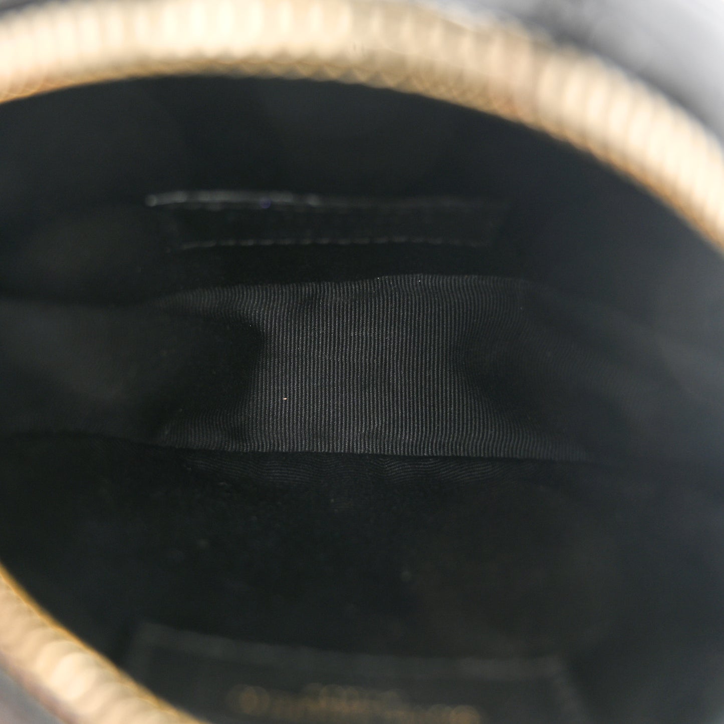 Patent Crocodile Embossed Round Belt Bag Black