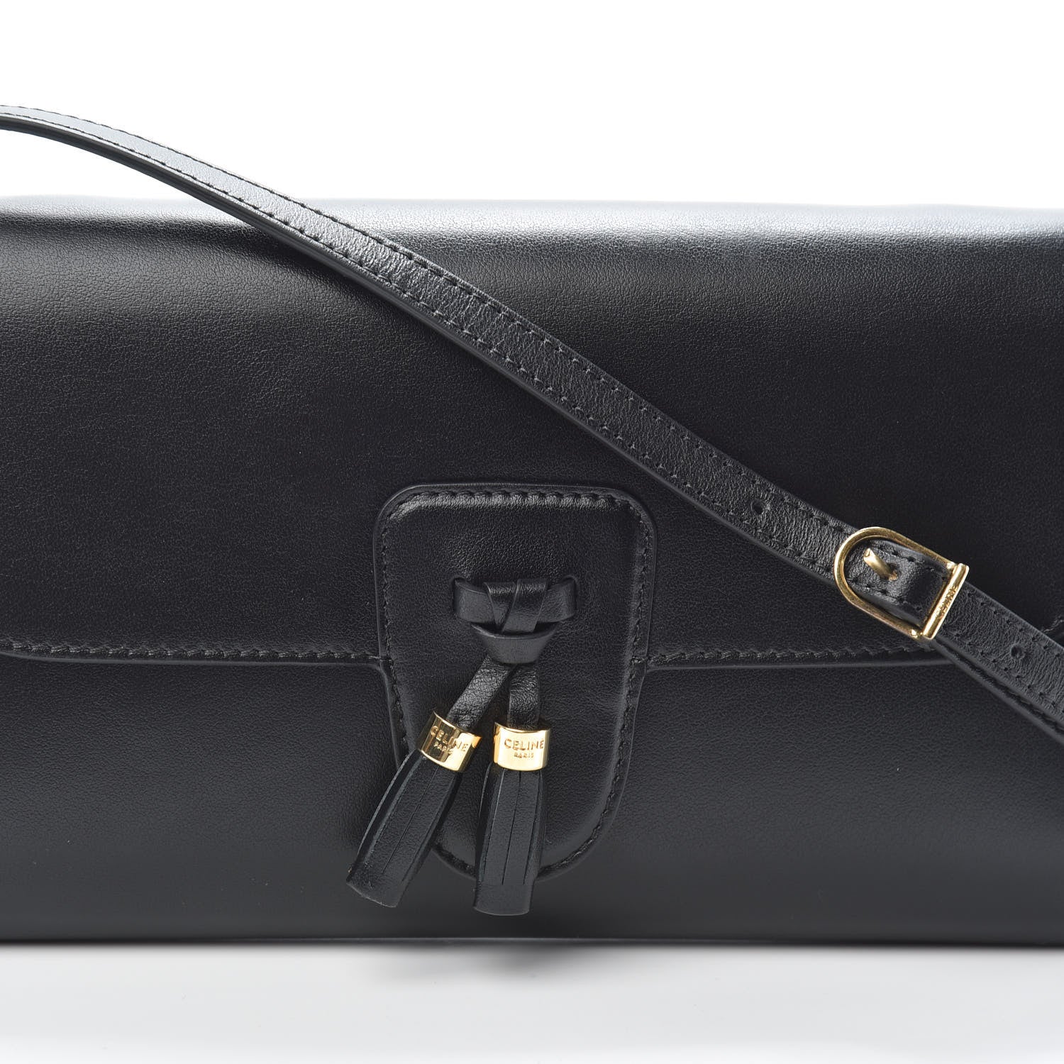 Celine Smooth Calfskin Tassel Belt Bag Black 7 of 9