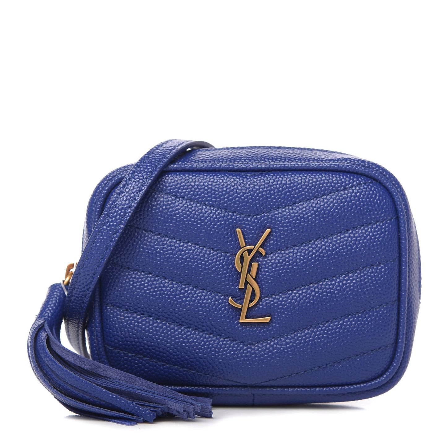 Grain De Poudre Matelasse Monogram Baby Lou Camera Bag Sapphire Blue
