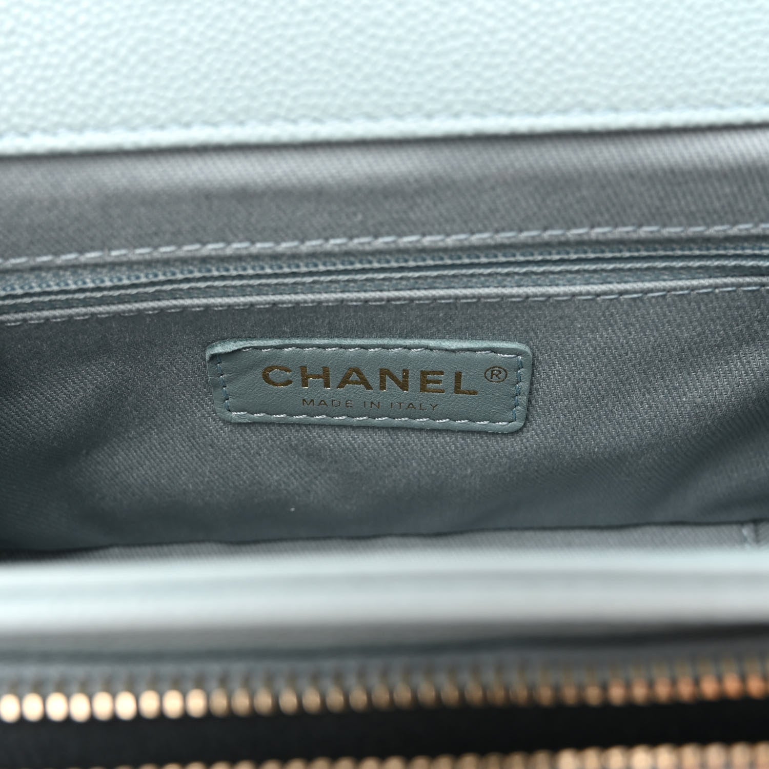 Chanel Caviar Quilted Small Business Affinity Flap Blue 7 of 12