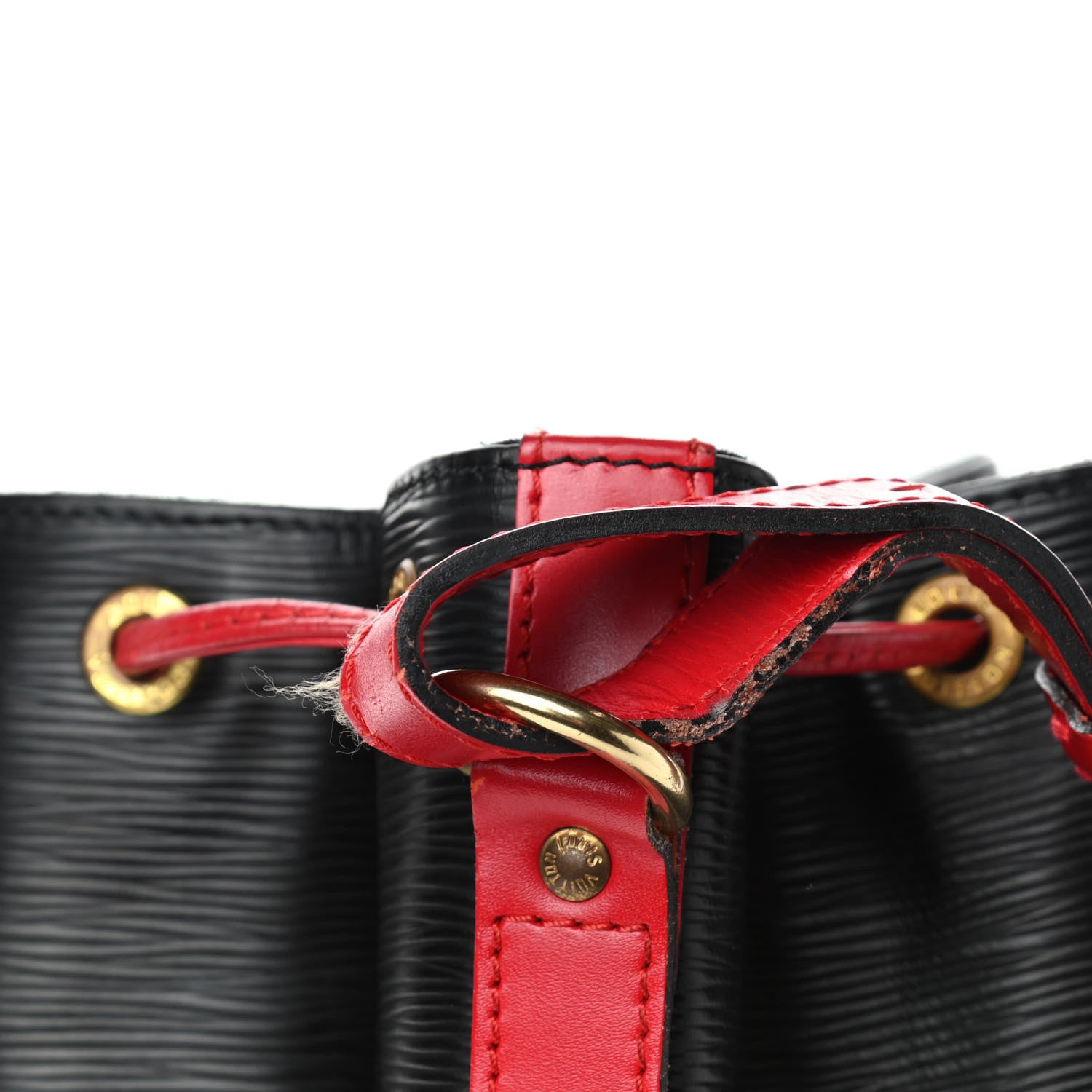 Louis Vuitton Epi Bi-Color Noe Castillan Red Black 12 of 15