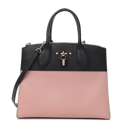 Louis Vuitton Calfskin City Steamer MM Magnolia Black 1 of 11