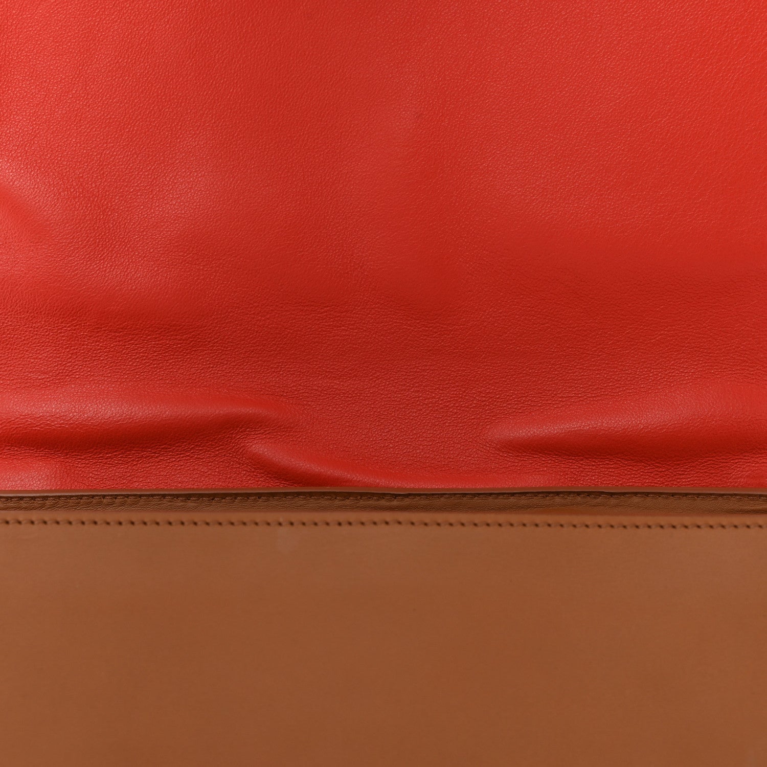 Celine Natural Calfskin Suede Medium Bi-Color Trapeze Tan 7 of 8