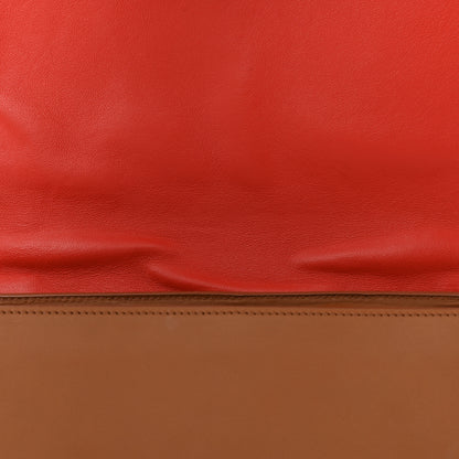Celine Natural Calfskin Suede Medium Bi-Color Trapeze Tan 7 of 8