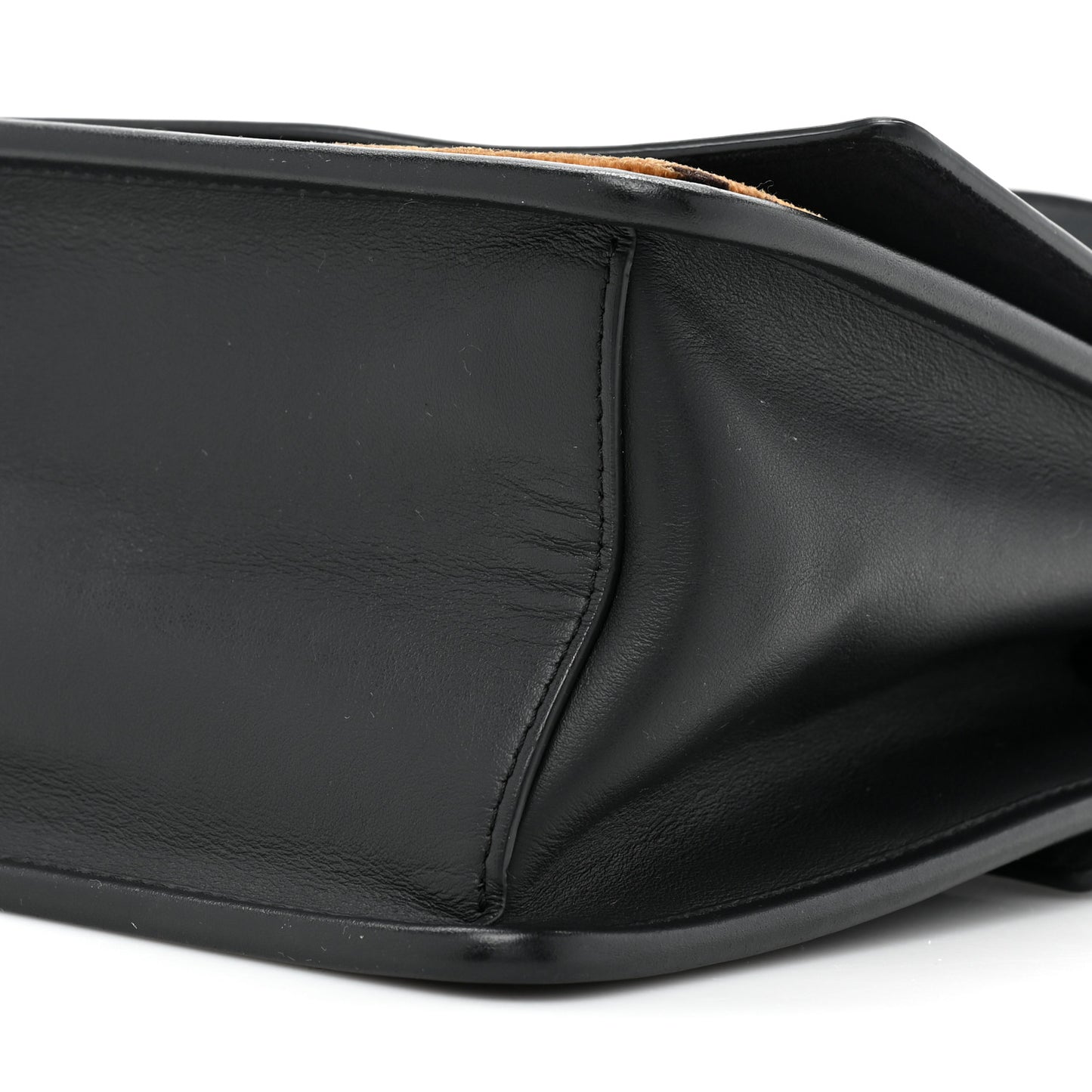 Vitello Century Velvet F is Fendi FF Kan I Shoulder Bag Black Tobacco