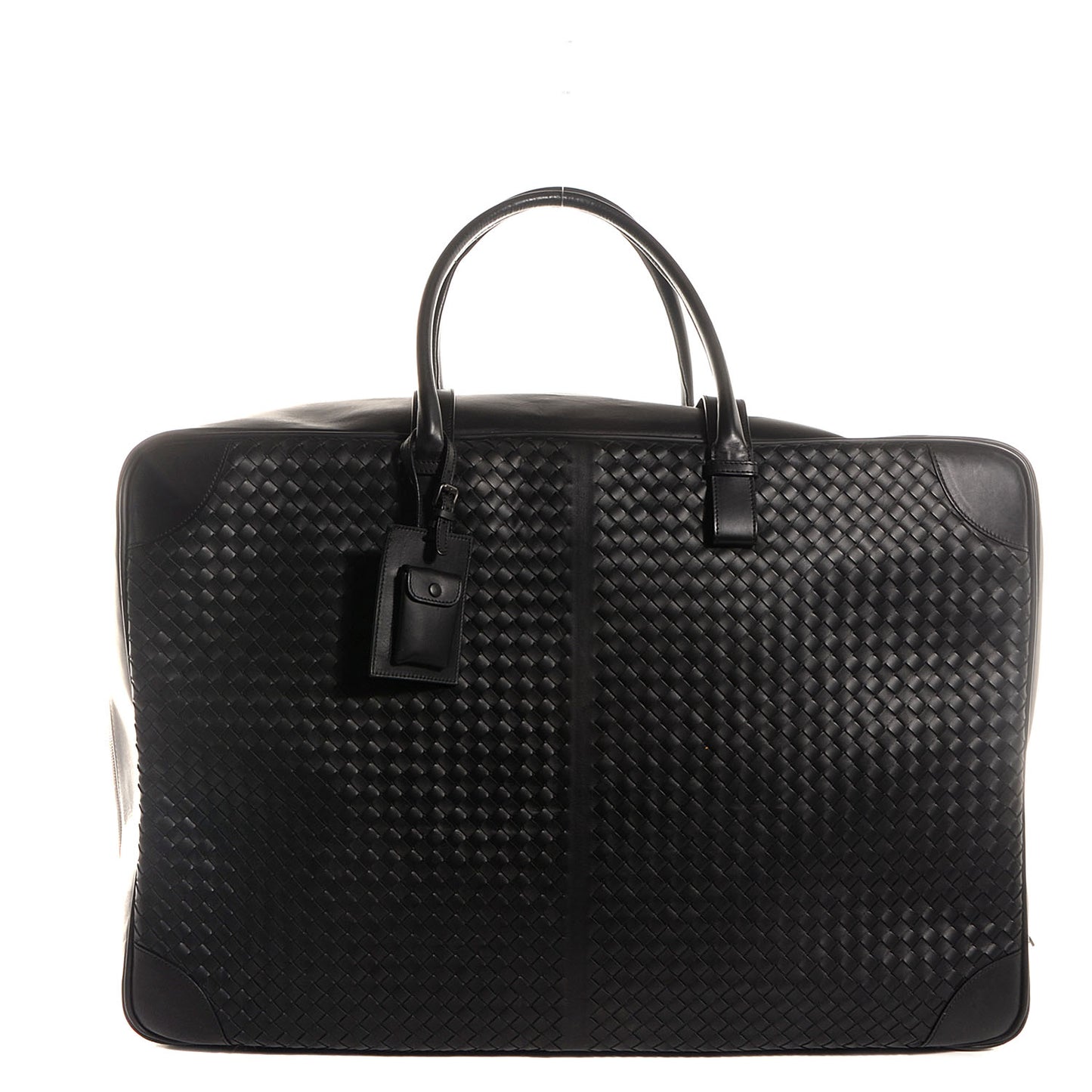 Nappa Intrecciato Luggage Travel Bag Nero Black