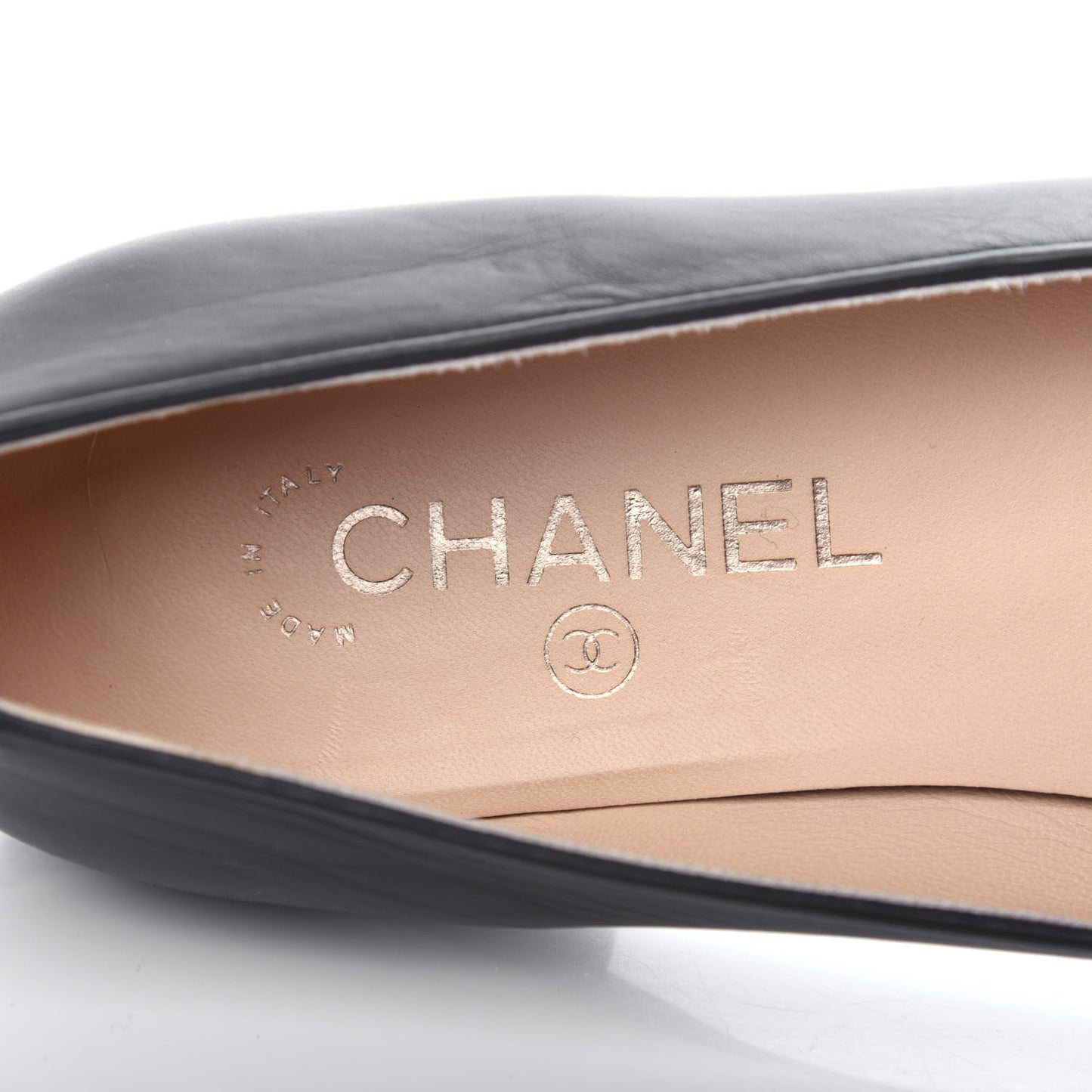 Lambskin Grosgrain Camellia Ballerina Flats 39.5 Black