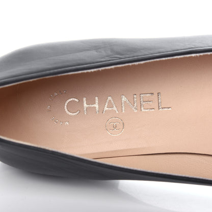 Chanel Lambskin Grosgrain Camellia Ballerina Flats 39.5 Black 8 of 10