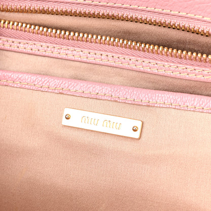 Miu Miu Goatskin Madras Bowling Bag Rosa 6 of 9
