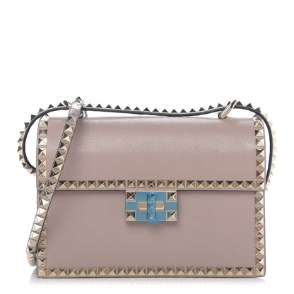 Valentino Garavani Vitello Small Rockstud No Limit Shoulder Bag Poudre 1 of 8
