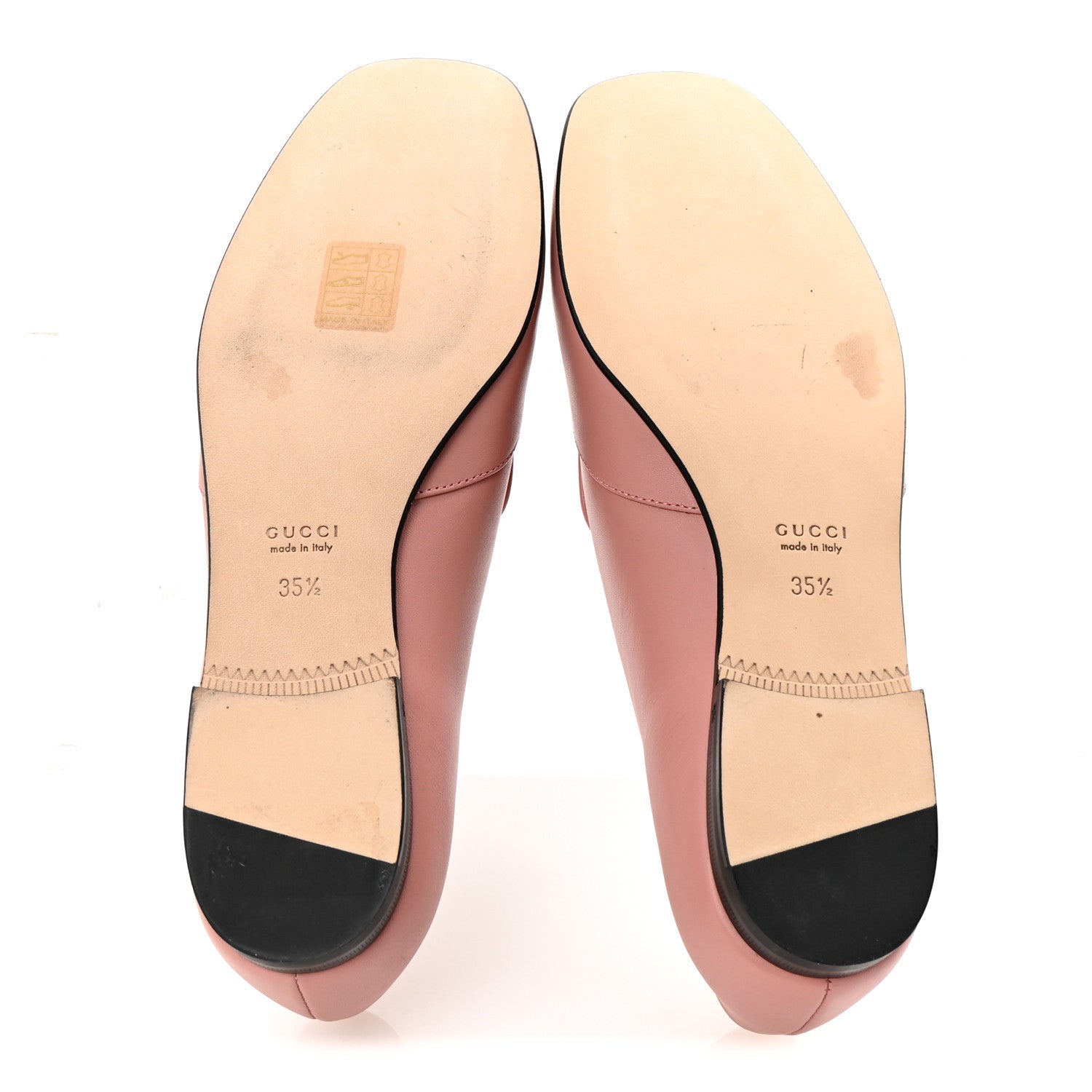 Gucci Calfskin Horsebit Loafers 35.5 Soft Pink 6 of 10