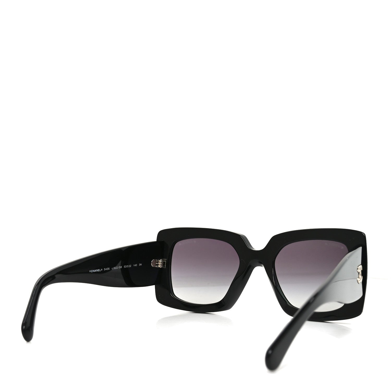 Chanel Acetate Rectangle Sunglasses 5435 Black 4 of 7