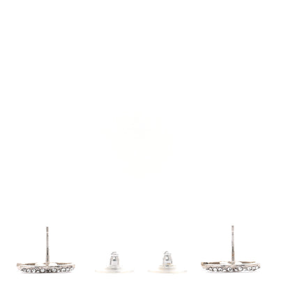 Chanel Crystal CC Earrings Silver 3 of 4