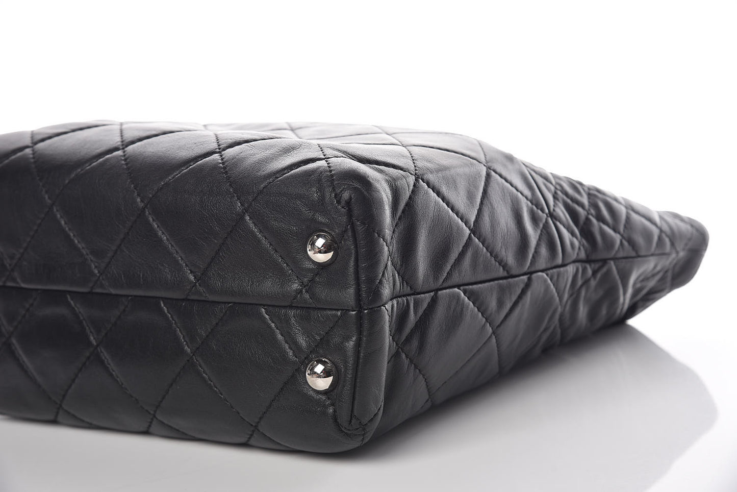 Calfskin Quilted In The Business North South Tote Black