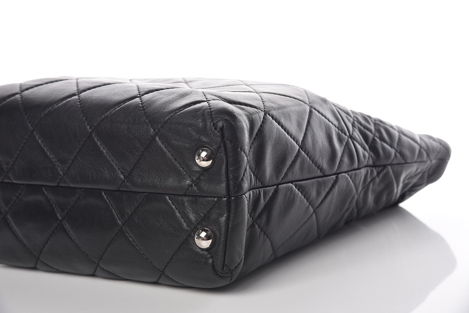 Chanel Calfskin Quilted In The Business North South Tote Black 10 of 14