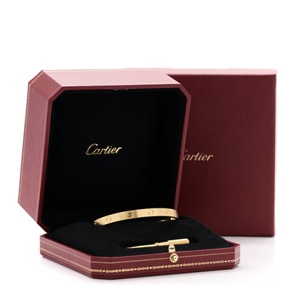 Cartier 18K Yellow Gold Brushed Finish LOVE Bracelet 19 5 of 5