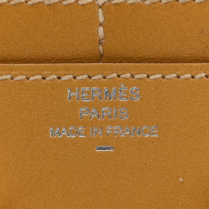Hermes Tadelakt Lizard Constance Short Wallet Paille Ficelle 6 of 13