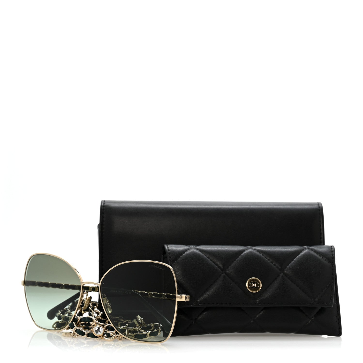 Chanel Square Frame Chain Sunglasses 4274-Q Green 8 of 8