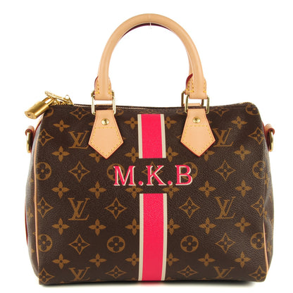 Louis Vuitton Monogram My LV Heritage Speedy Bandouliere 25 Fuchsia White 1 of 7