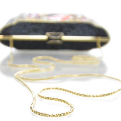 Judith Leiber Swarovski Crystal Floral Minaudiere Evening Clutch Bag 6 of 8