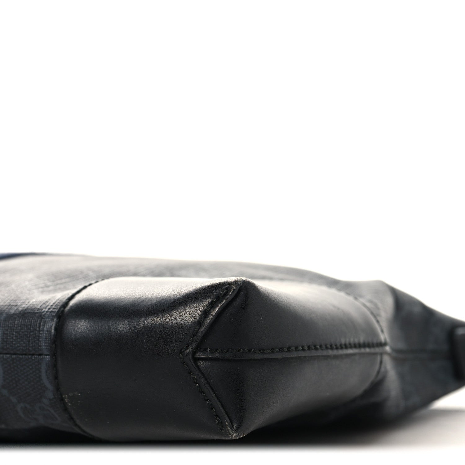 Gucci Soft GG Supreme Monogram Appia Calfskin Web East West Messenger Bag Black Grey 10 of 10