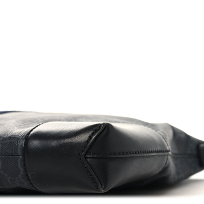 Gucci Soft GG Supreme Monogram Appia Calfskin Web East West Messenger Bag Black Grey 10 of 10