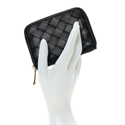 Bottega Veneta Nappa Intrecciato Zip Around Coin Purse Black 2 of 7