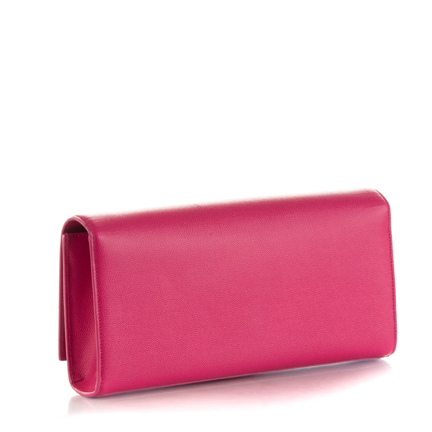 Saint Laurent Grain De Poudre Classic Monogram Clutch Bubblegum 3 of 7