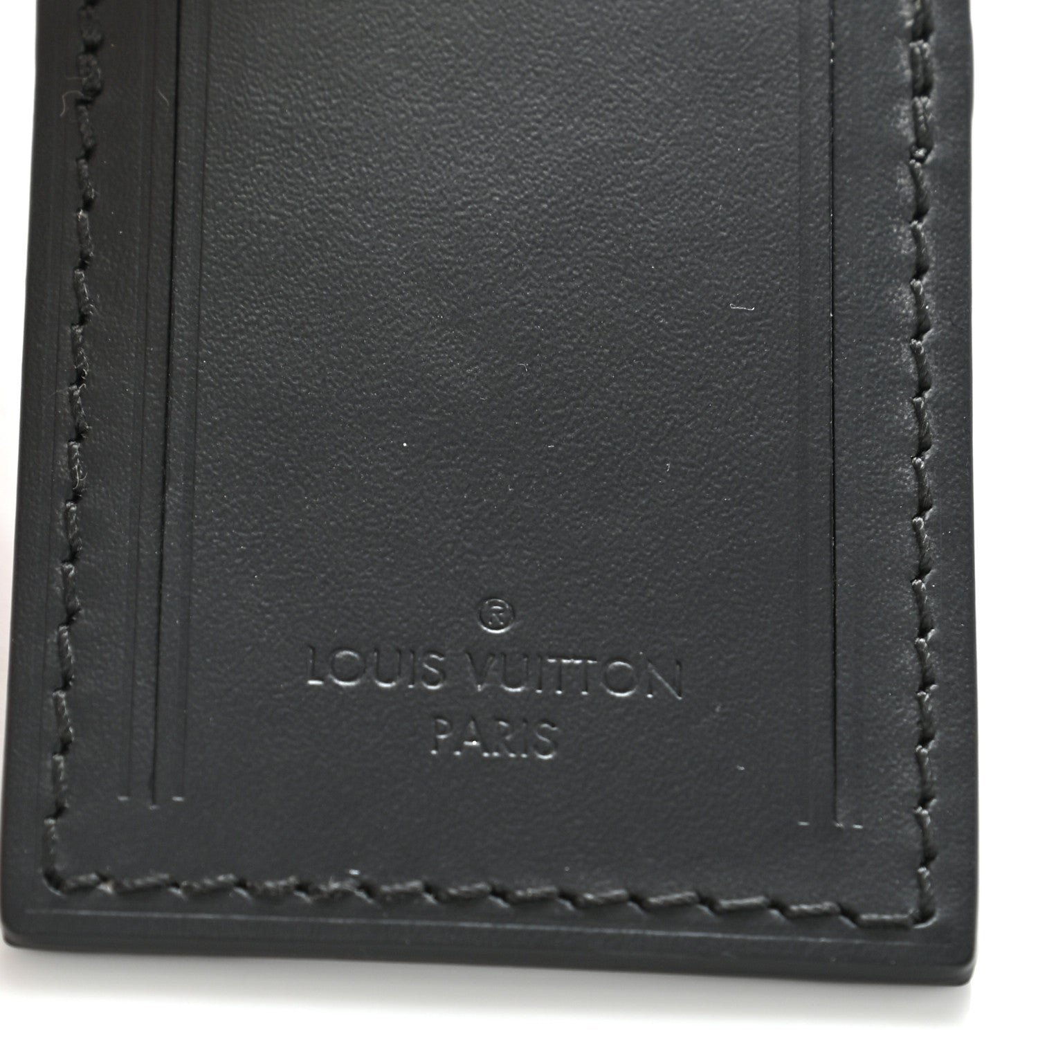 Louis Vuitton Calfskin Luggage Tag Black 4 of 5