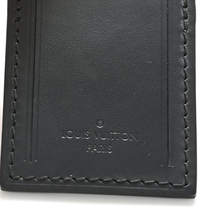 Louis Vuitton Calfskin Luggage Tag Black 4 of 5